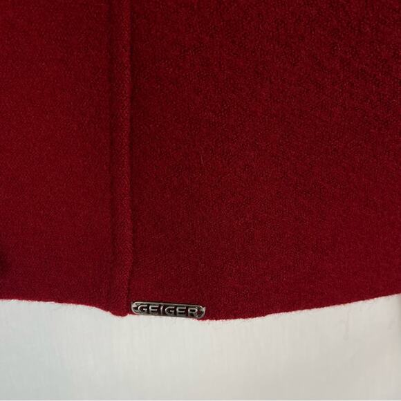 Geiger Women's Austrian Made Boiled Wool Jacket Deep Red Large - Picture 4 of 5